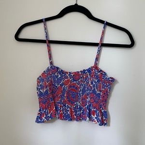 Olivaceous Floral Tank Top